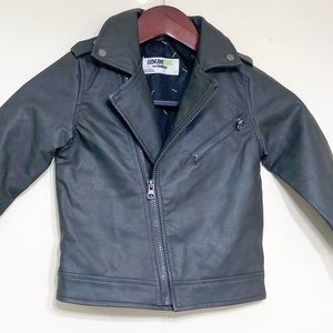 SOLD Grey Faux Leather Moto Jacket for Kids